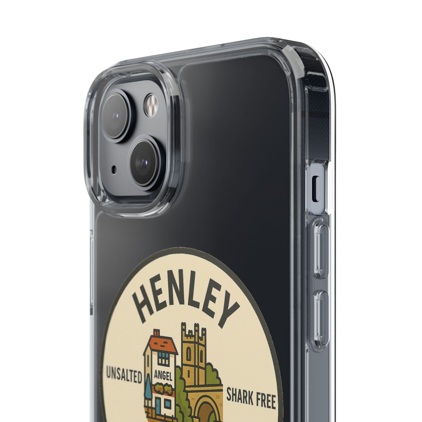 Henley River Life Clear Phone Case - Unsalted & Shark Free Design
