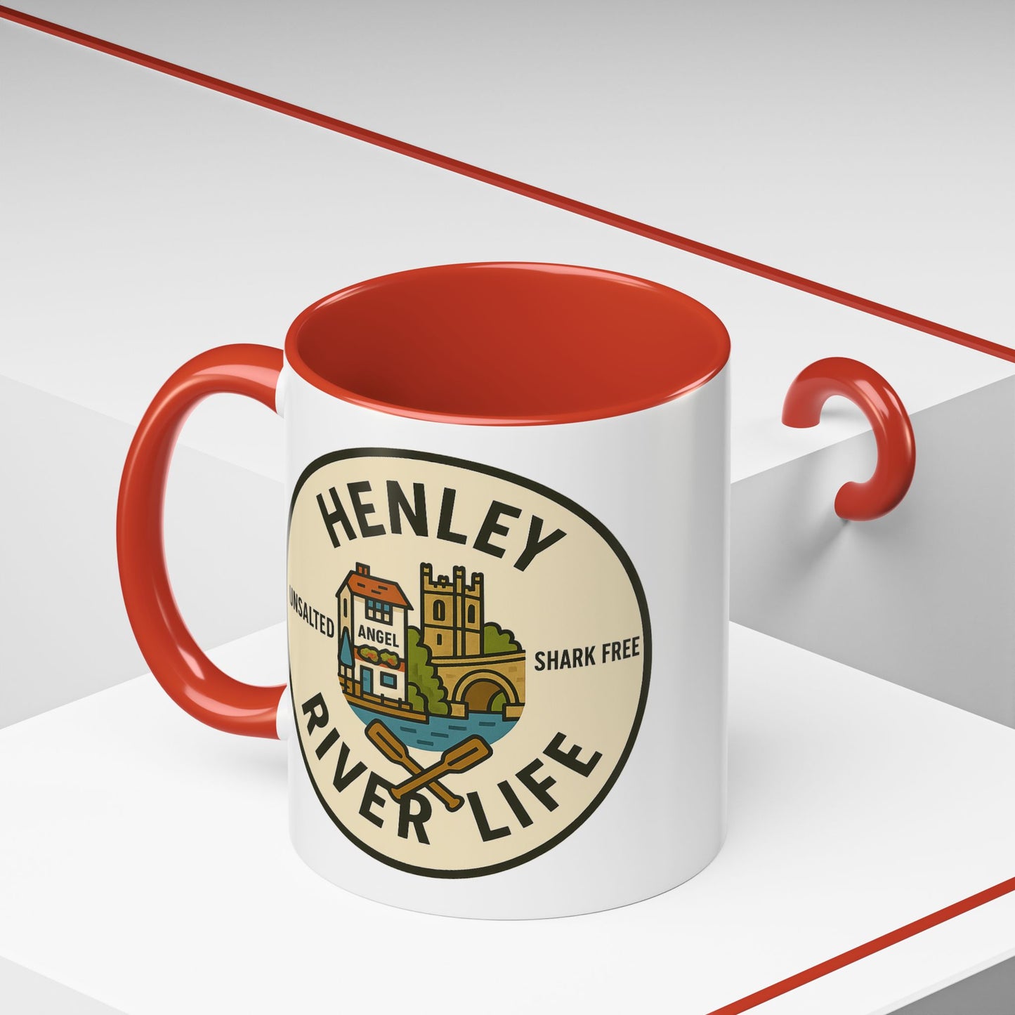 Henley River Life Coffee Mug - 11oz, Unsalted & Shark Free Design
