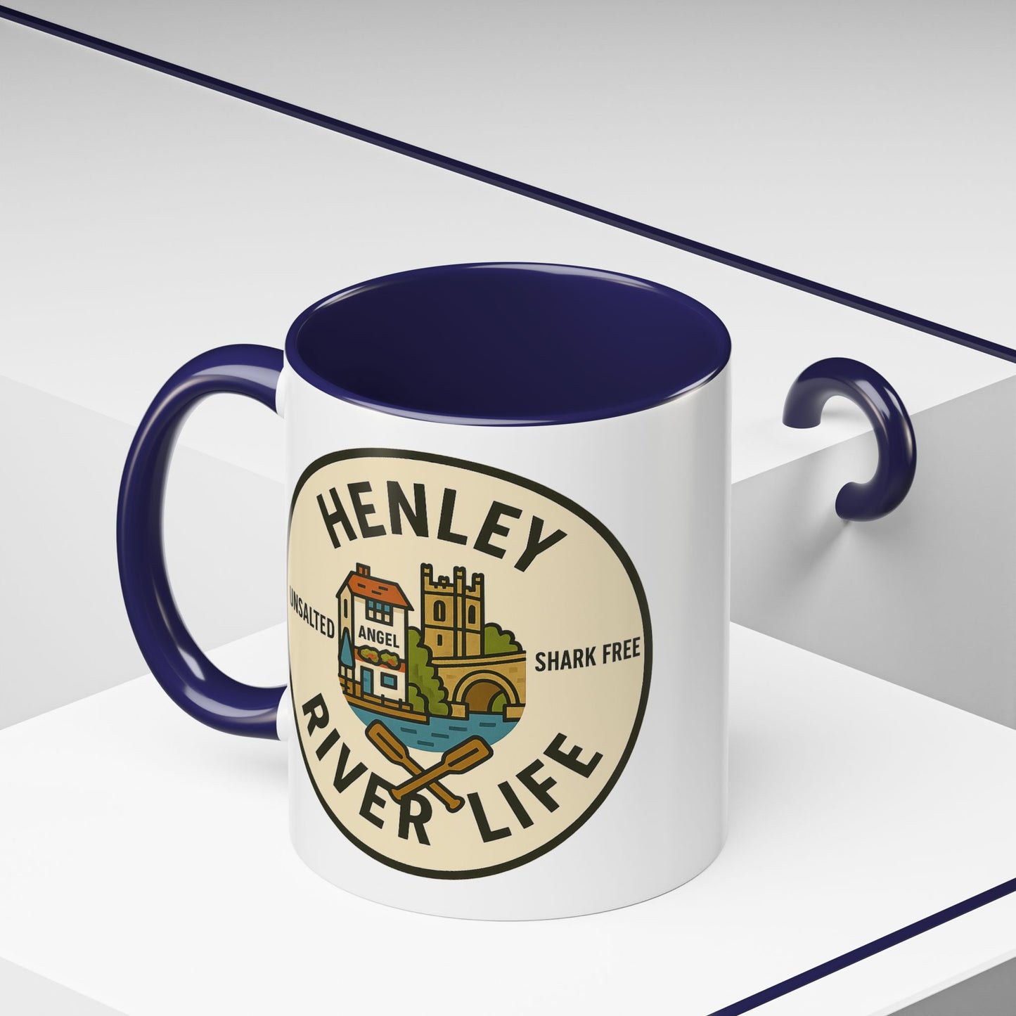 Henley River Life Coffee Mug - 11oz, Unsalted & Shark Free Design