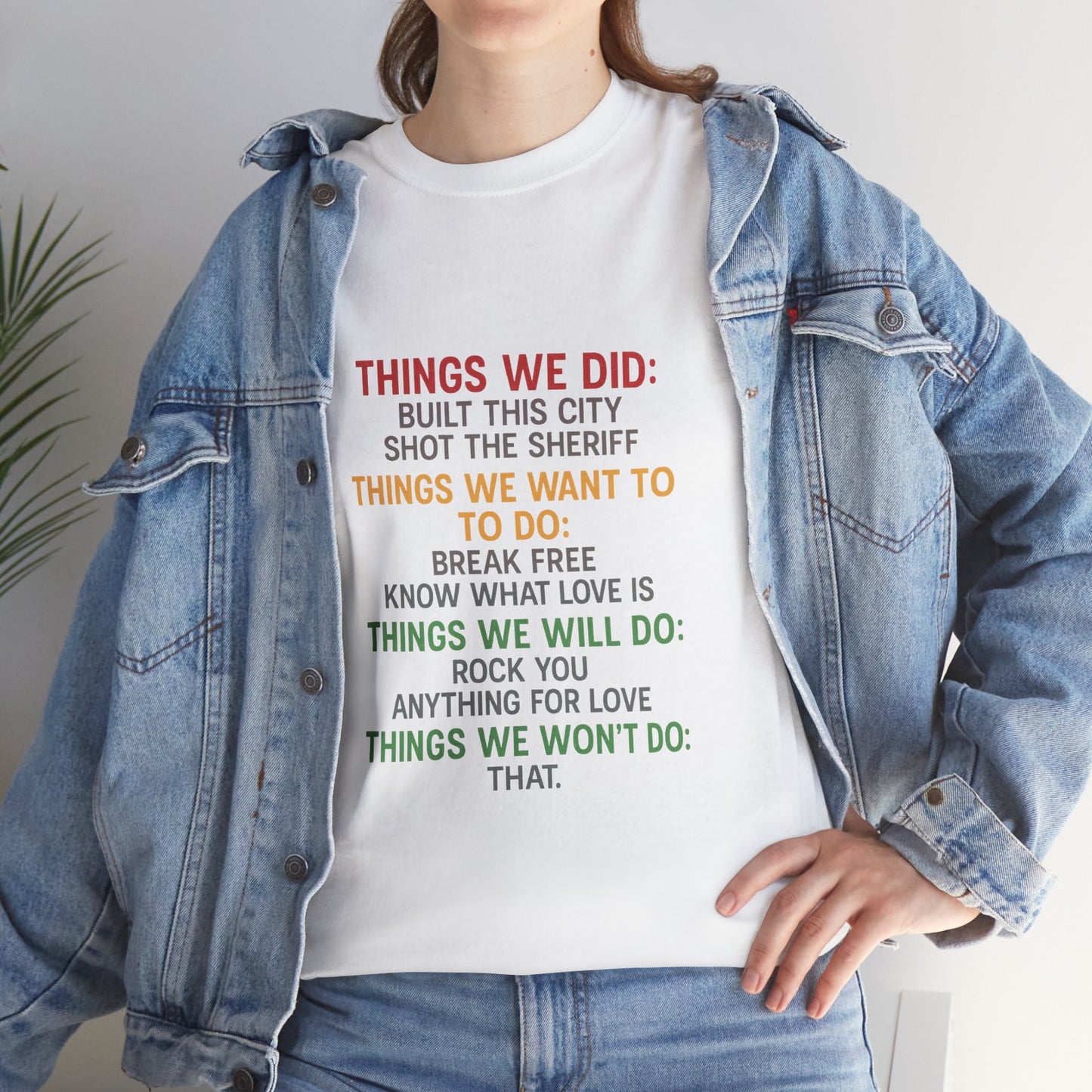 Things we did Unisex Heavy Cotton Tee