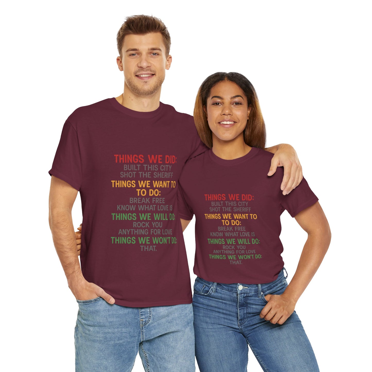 Things we did Unisex Heavy Cotton Tee