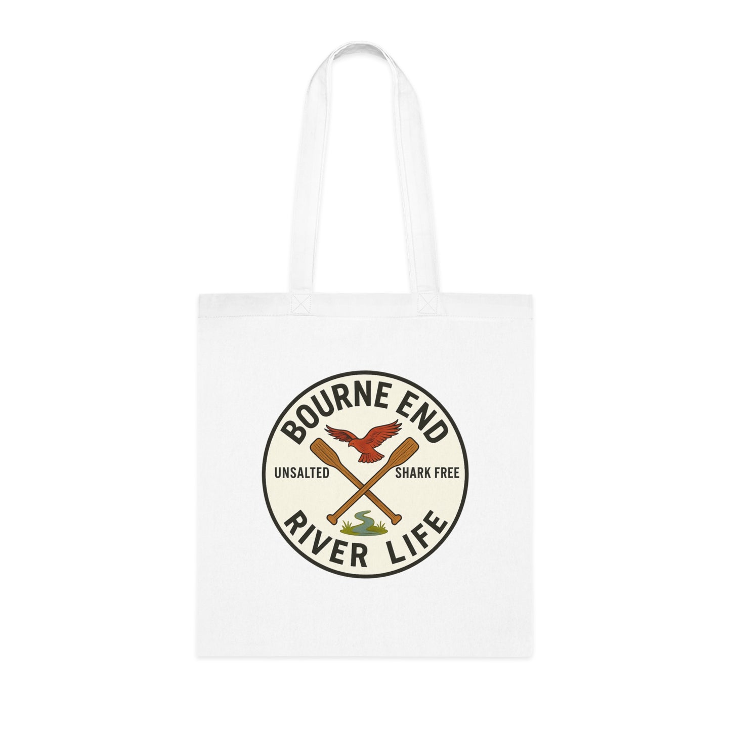 Bourne End River Life Cotton Tote Bag - Unsalted & Shark Free