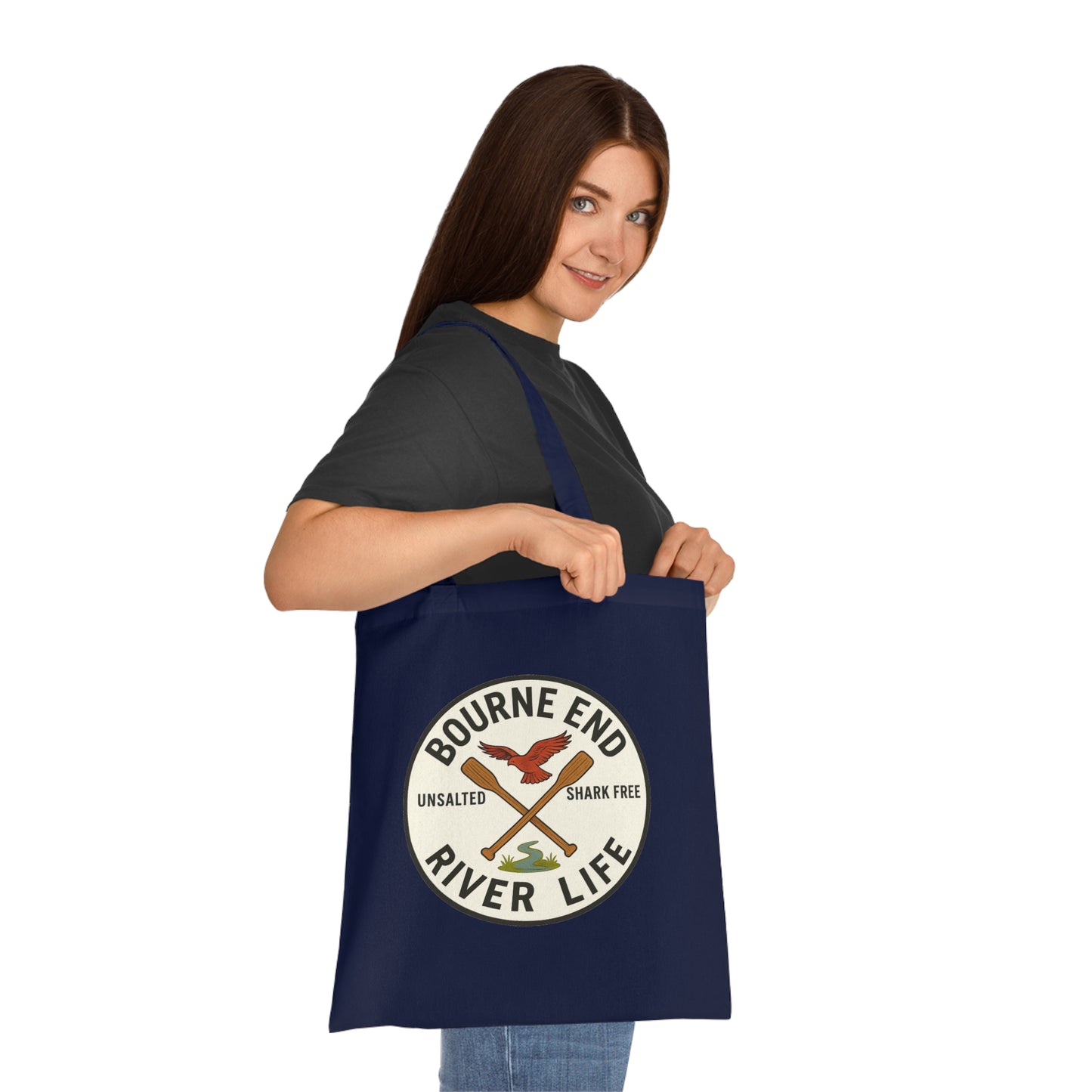 Bourne End River Life Cotton Tote Bag - Unsalted & Shark Free