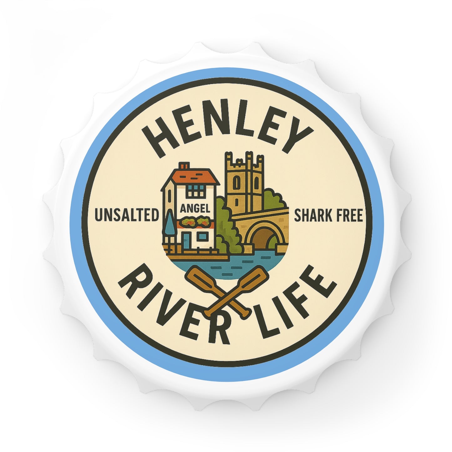 Henley River Life Bottle Opener/Fridge Magnet - Fun Nautical Gift for Outdoor Enthusiasts
