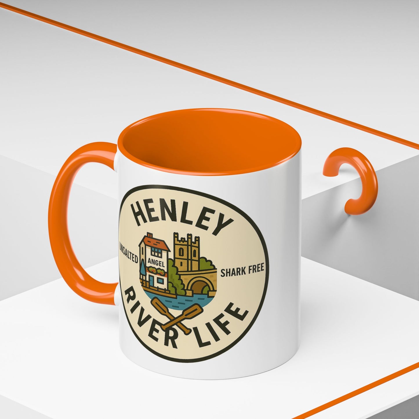 Henley River Life Coffee Mug - 11oz, Unsalted & Shark Free Design