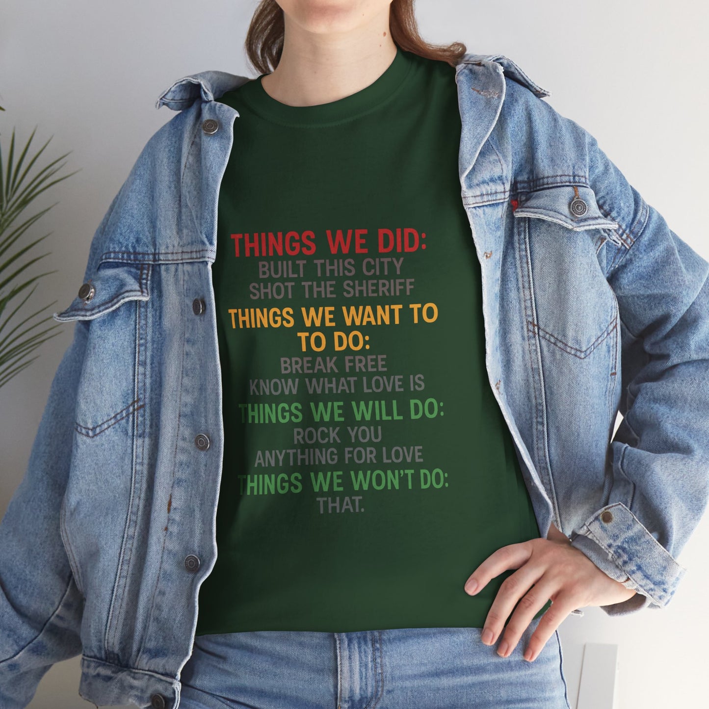 Things we did Unisex Heavy Cotton Tee