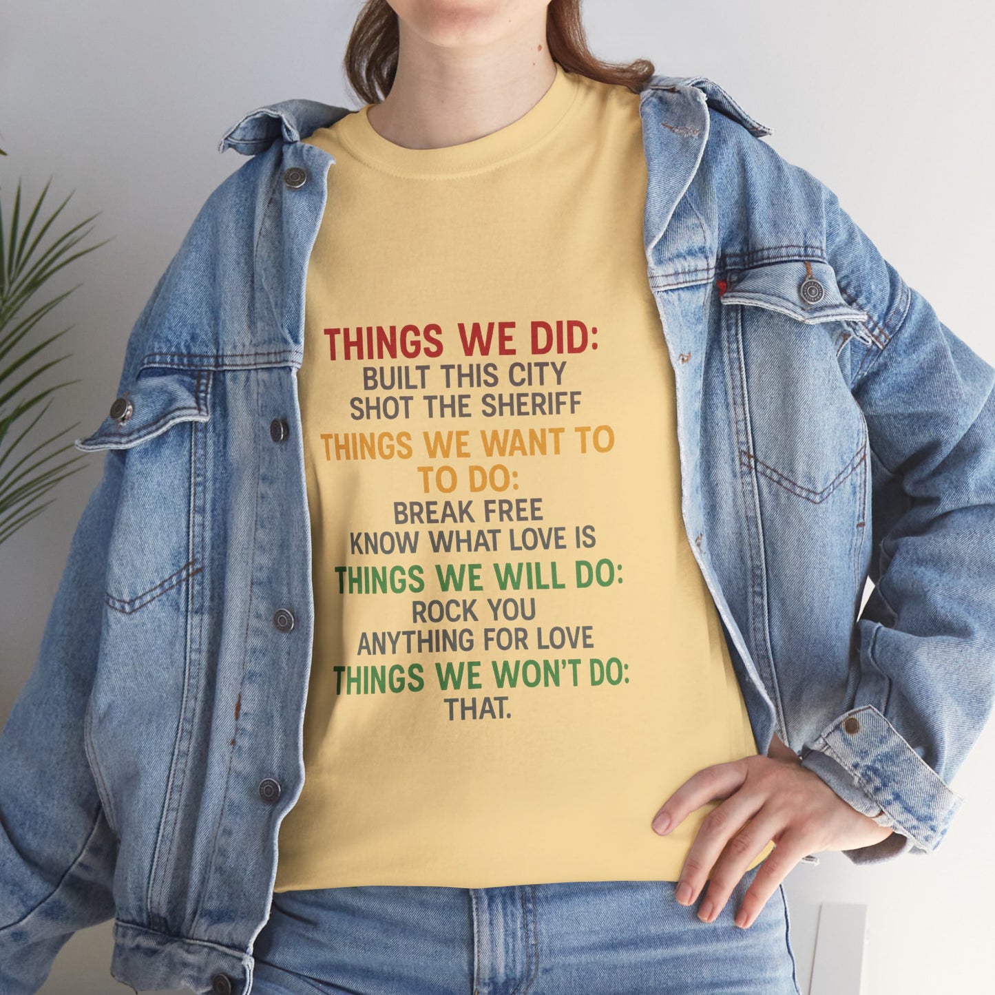 Things we did Unisex Heavy Cotton Tee