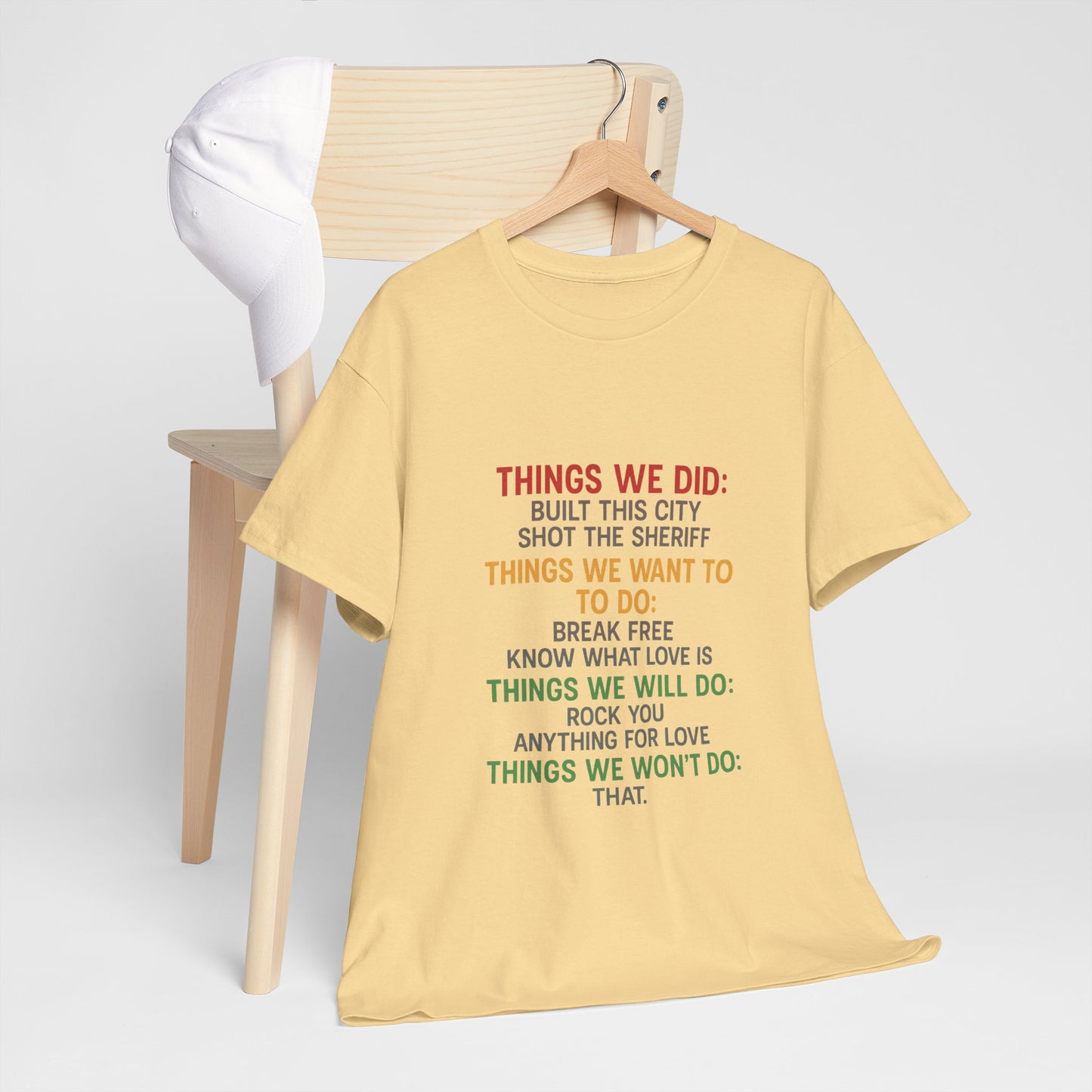 Things we did Unisex Heavy Cotton Tee
