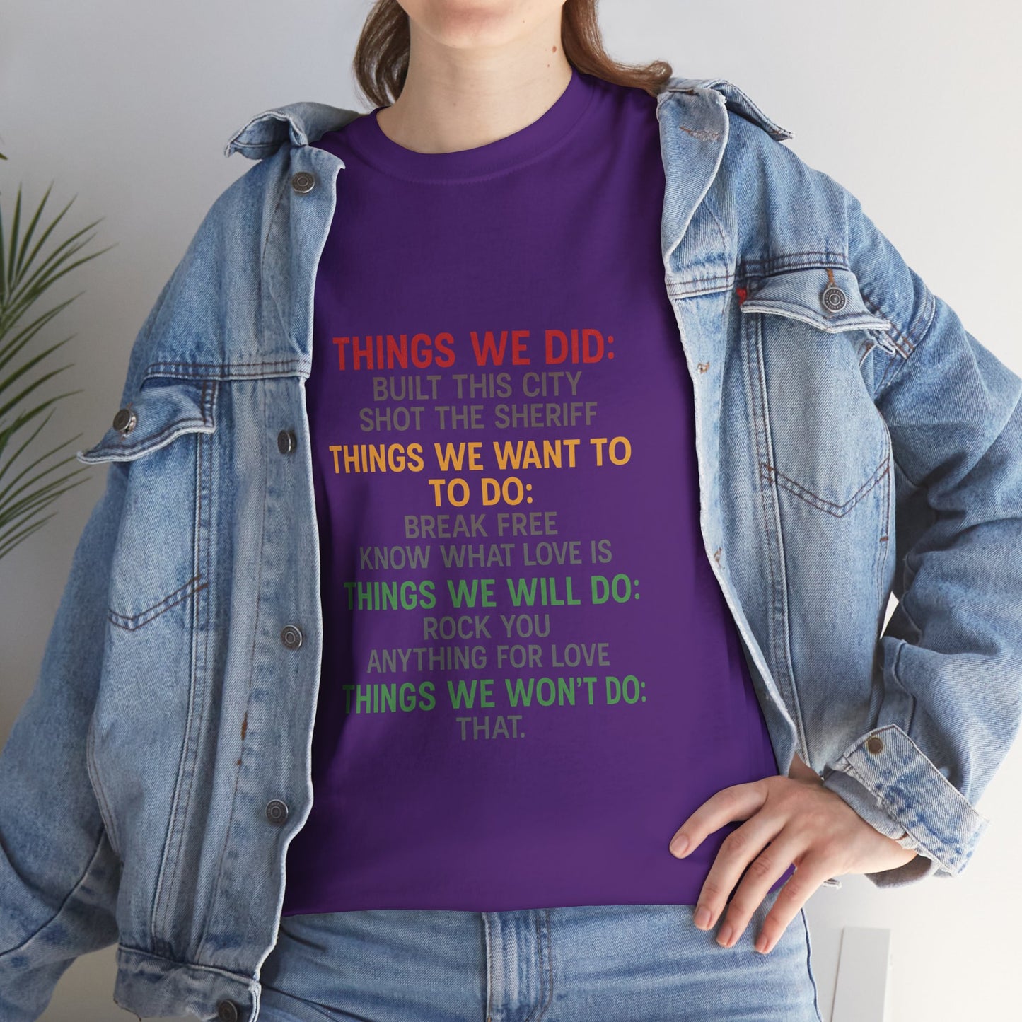 Things we did Unisex Heavy Cotton Tee