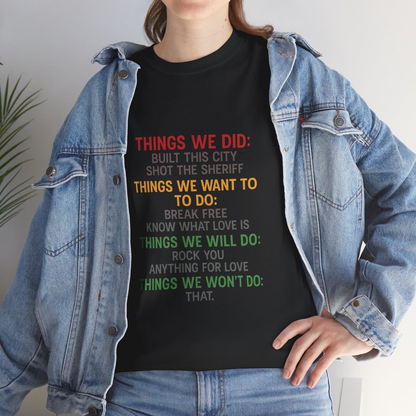 Things we did Unisex Heavy Cotton Tee