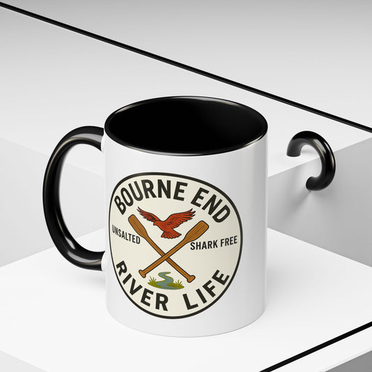 Bourne End River Life Coffee Mug - 11oz, Unsalted & Shark Free Design