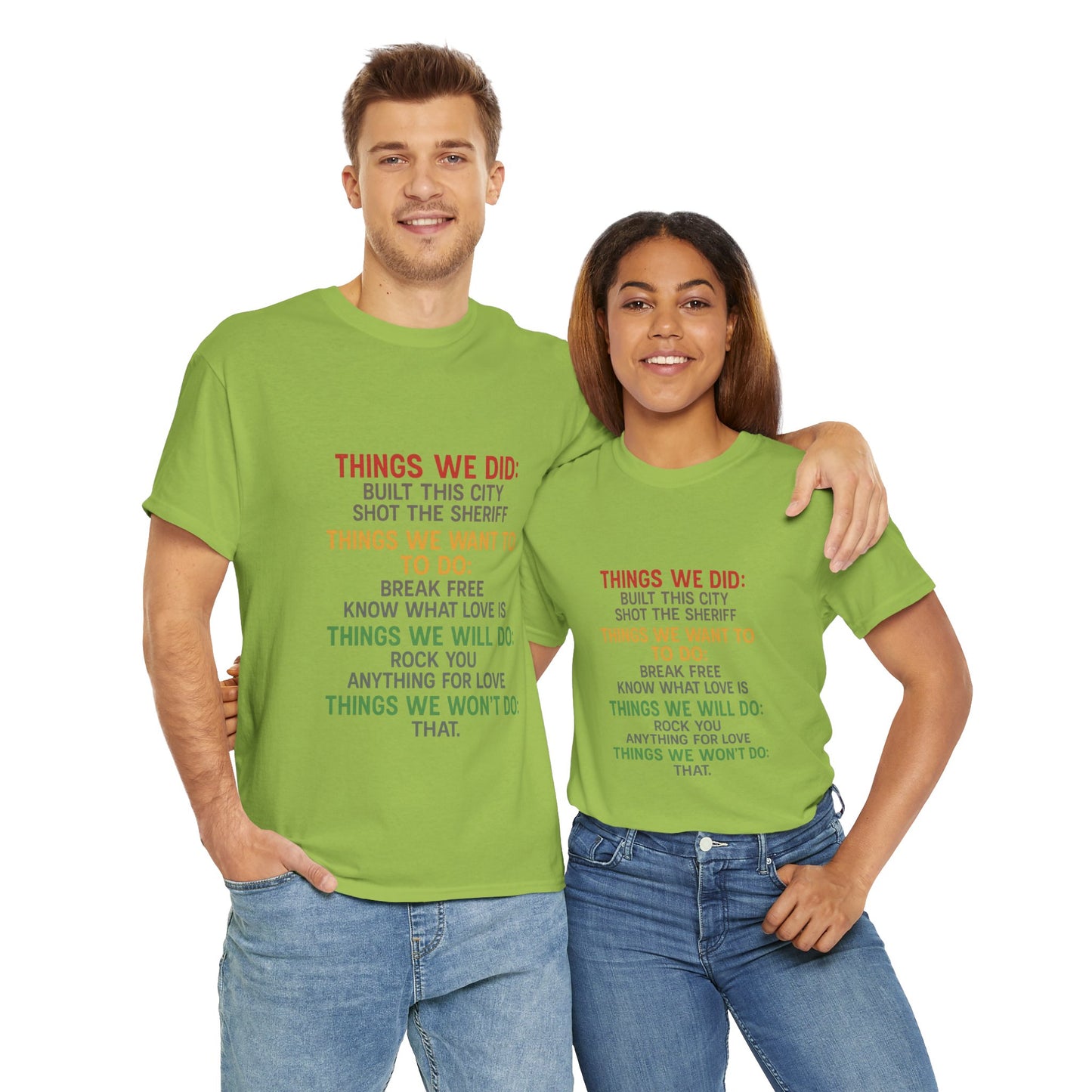 Things we did Unisex Heavy Cotton Tee