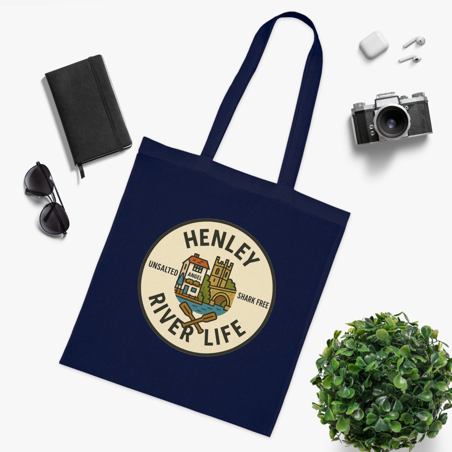 Henley River Life Cotton Tote Bag - Unsalted & Shark Free