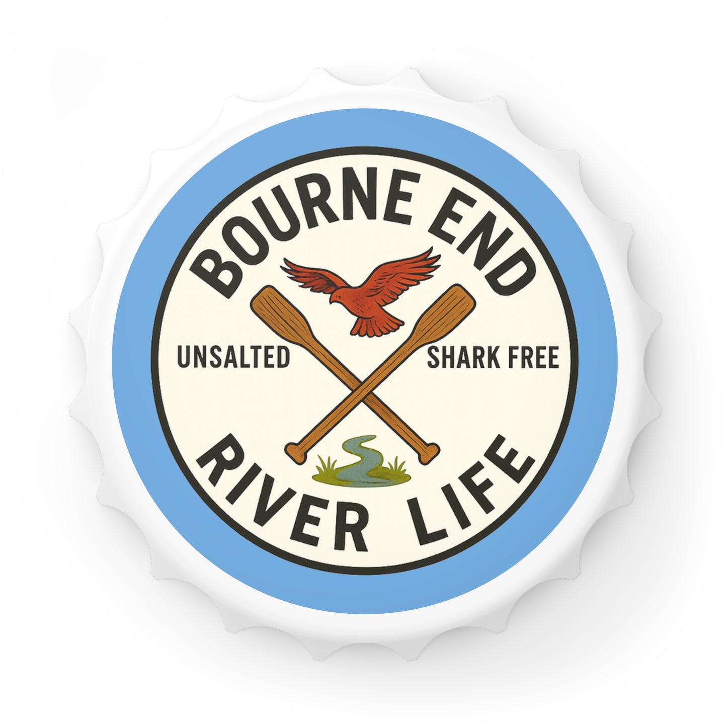 Bourne End River Life Bottle Opener/Fridge Magnet - Fun Nautical Gift for Outdoor Enthusiasts