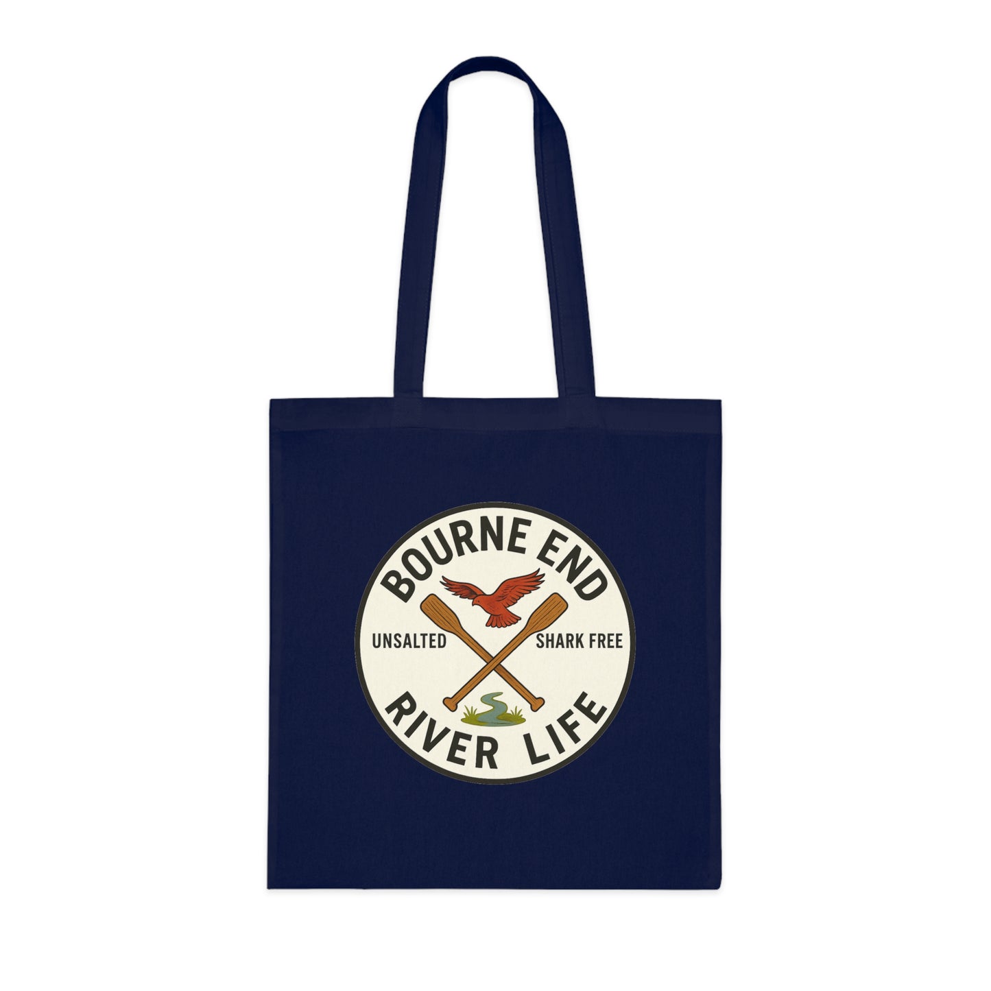 Bourne End River Life Cotton Tote Bag - Unsalted & Shark Free