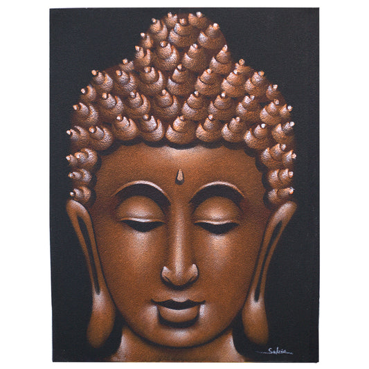 Buddha Painting - Copper Sand Finish. Product Code: BAP-04