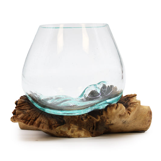 Back in Stock 27th Aug. Molten Glass on Rare Parasite Wood. Product code: MGW-23