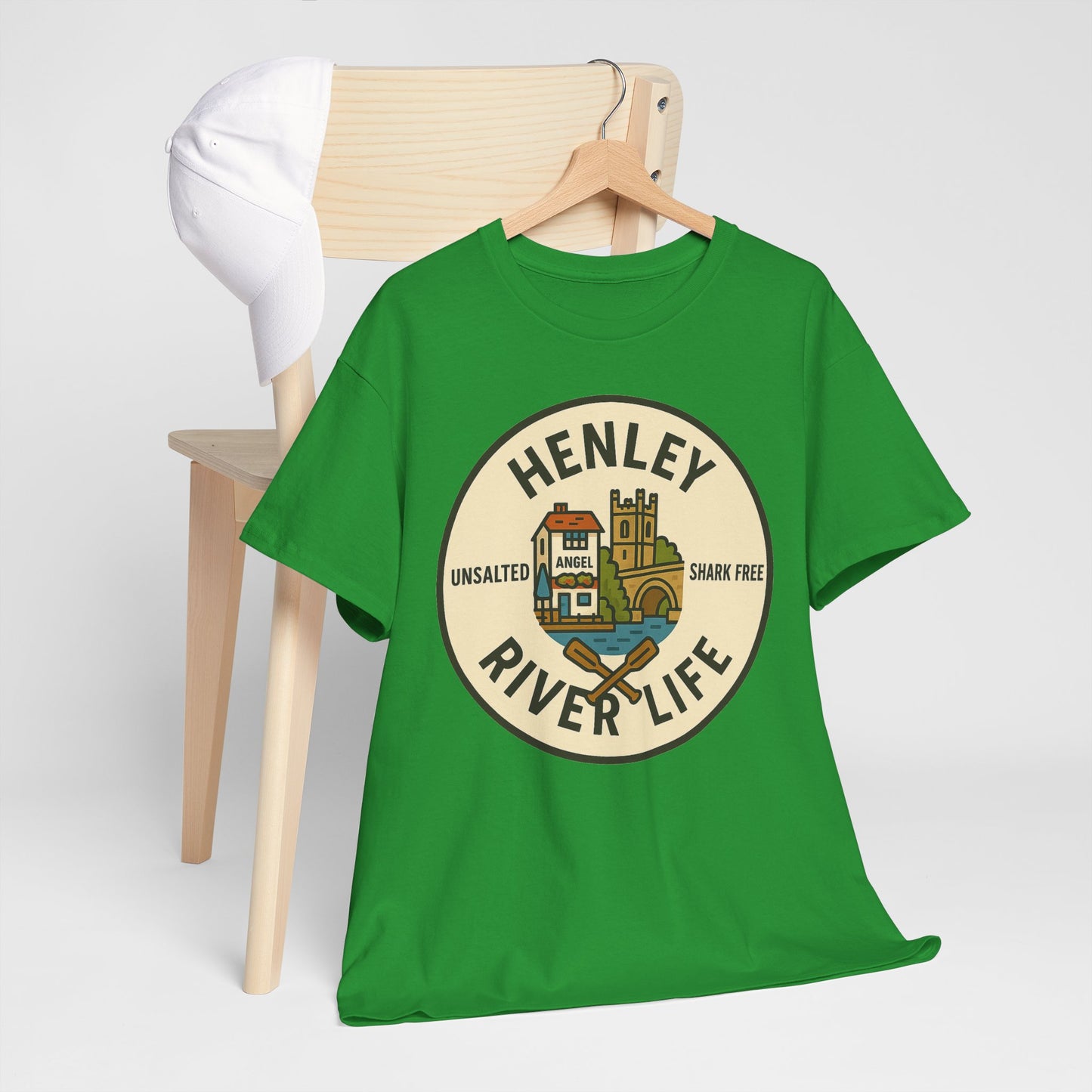 Henley River Life Unisex Heavy Cotton Tee - Shark Free Adventure Shirt