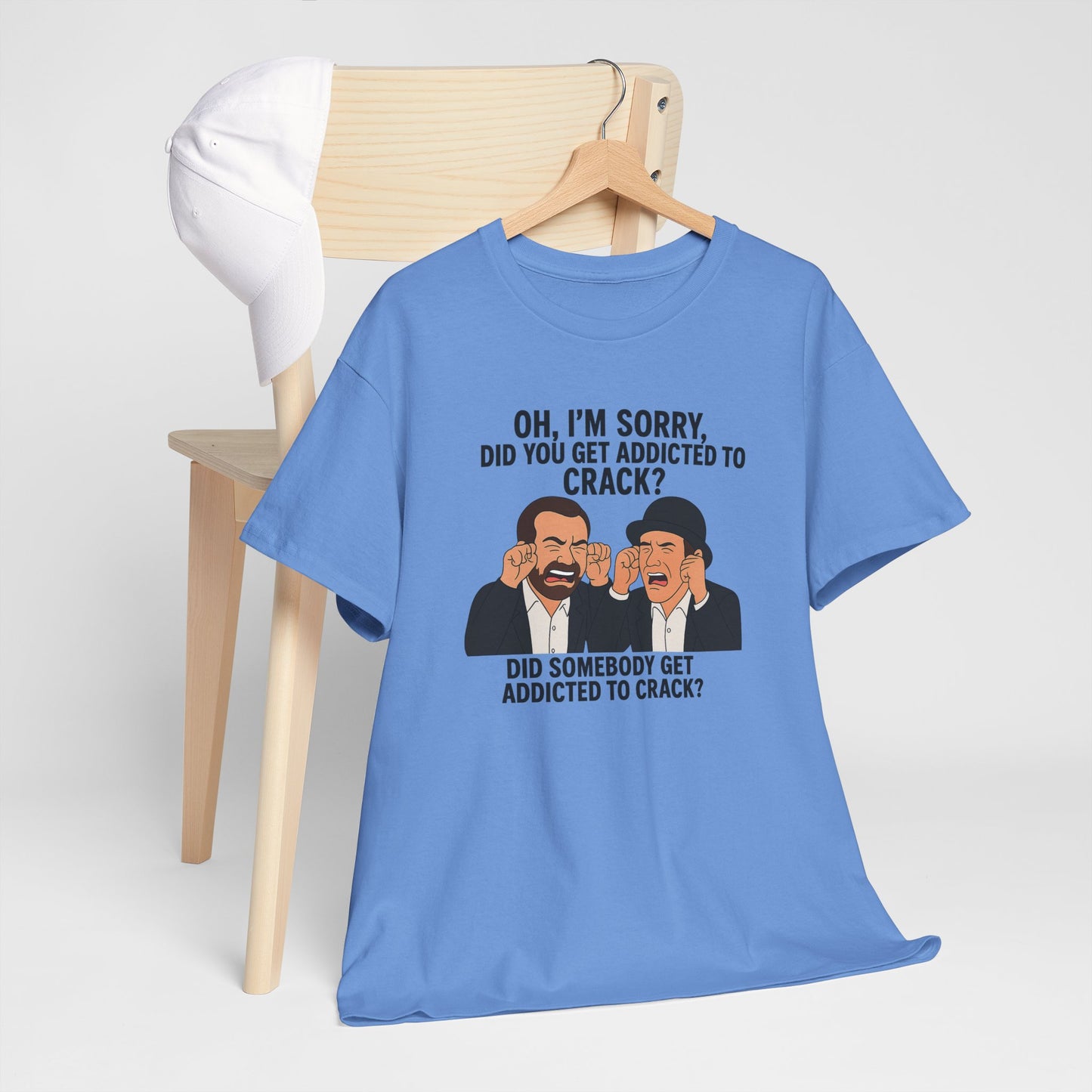 Funny Unisex Heavy Cotton Tee - 'Did You Get Addicted to Crack?' Graphic T-Shirt