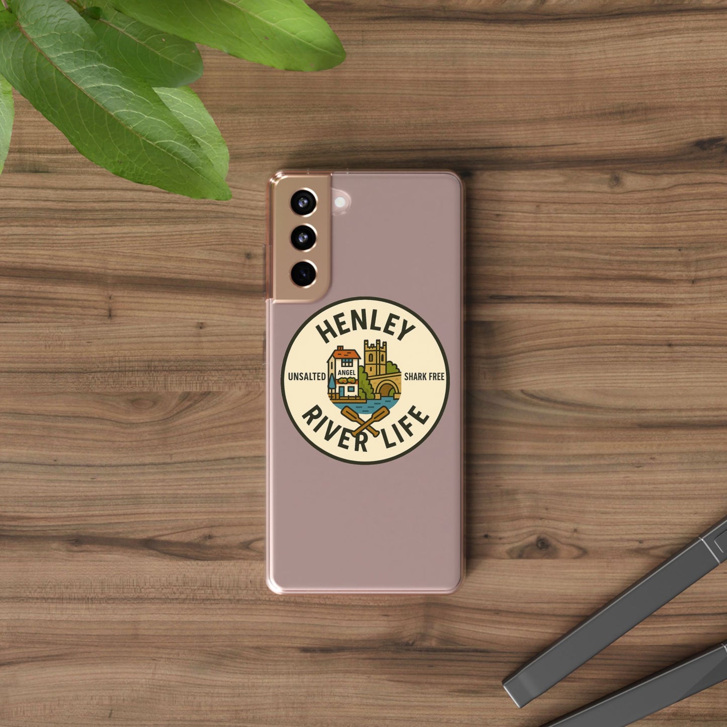 Henley River Life Clear Phone Case - Unsalted & Shark Free Design