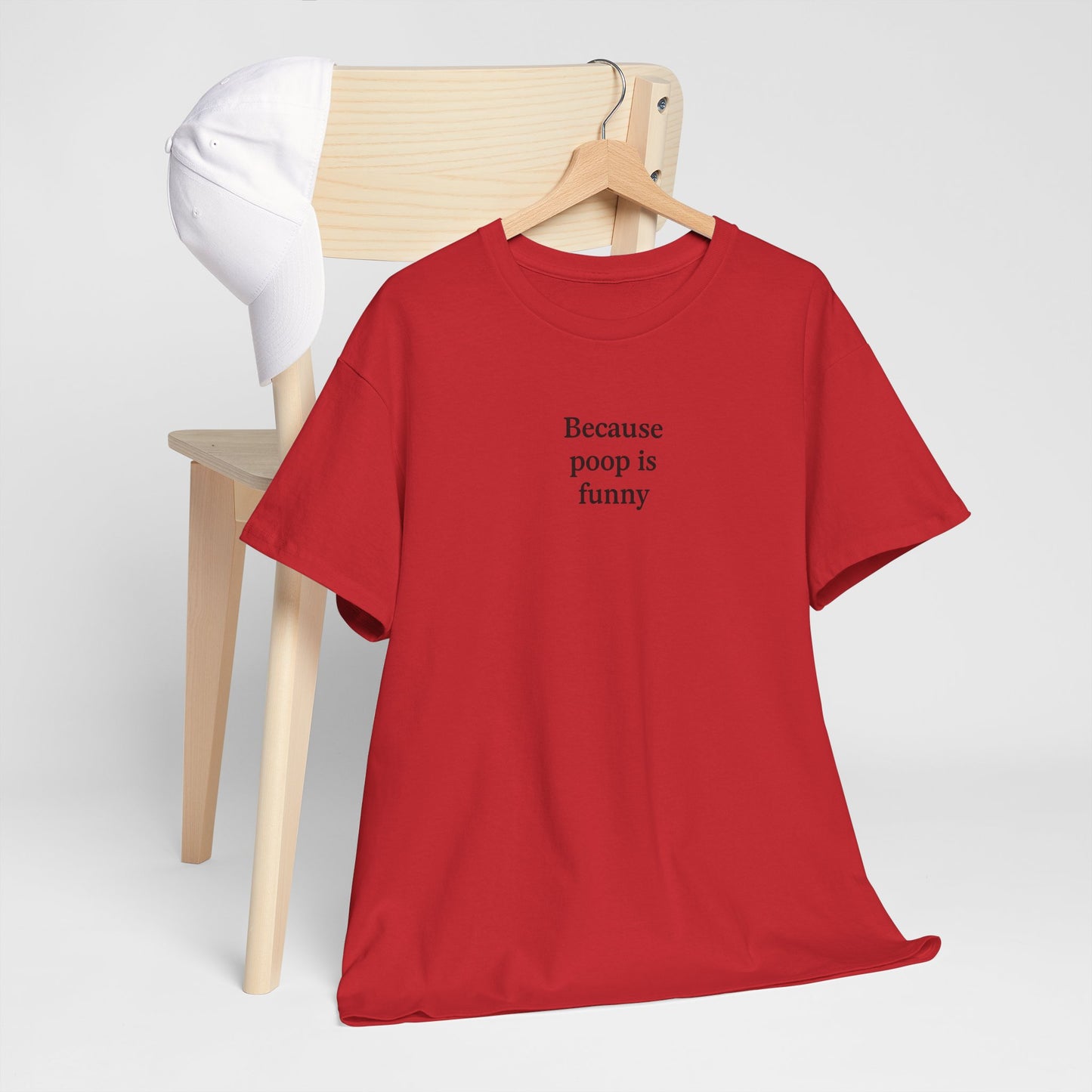 Poop Unisex Heavy Cotton Tee -' Graphic T-Shirt