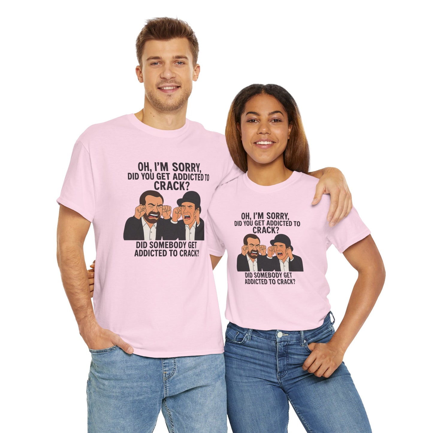 Funny Unisex Heavy Cotton Tee - 'Did You Get Addicted to Crack?' Graphic T-Shirt
