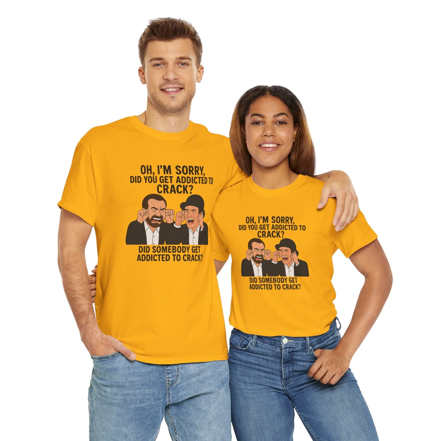 Funny Unisex Heavy Cotton Tee - 'Did You Get Addicted to Crack?' Graphic T-Shirt