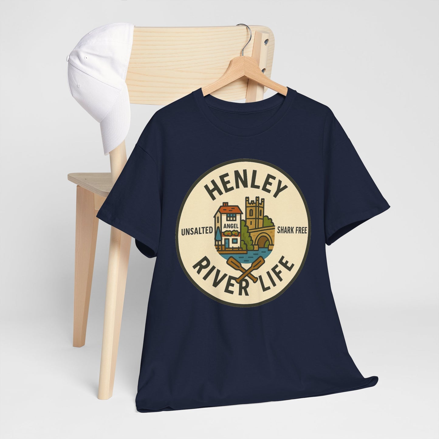 Henley River Life Unisex Heavy Cotton Tee - Shark Free Adventure Shirt