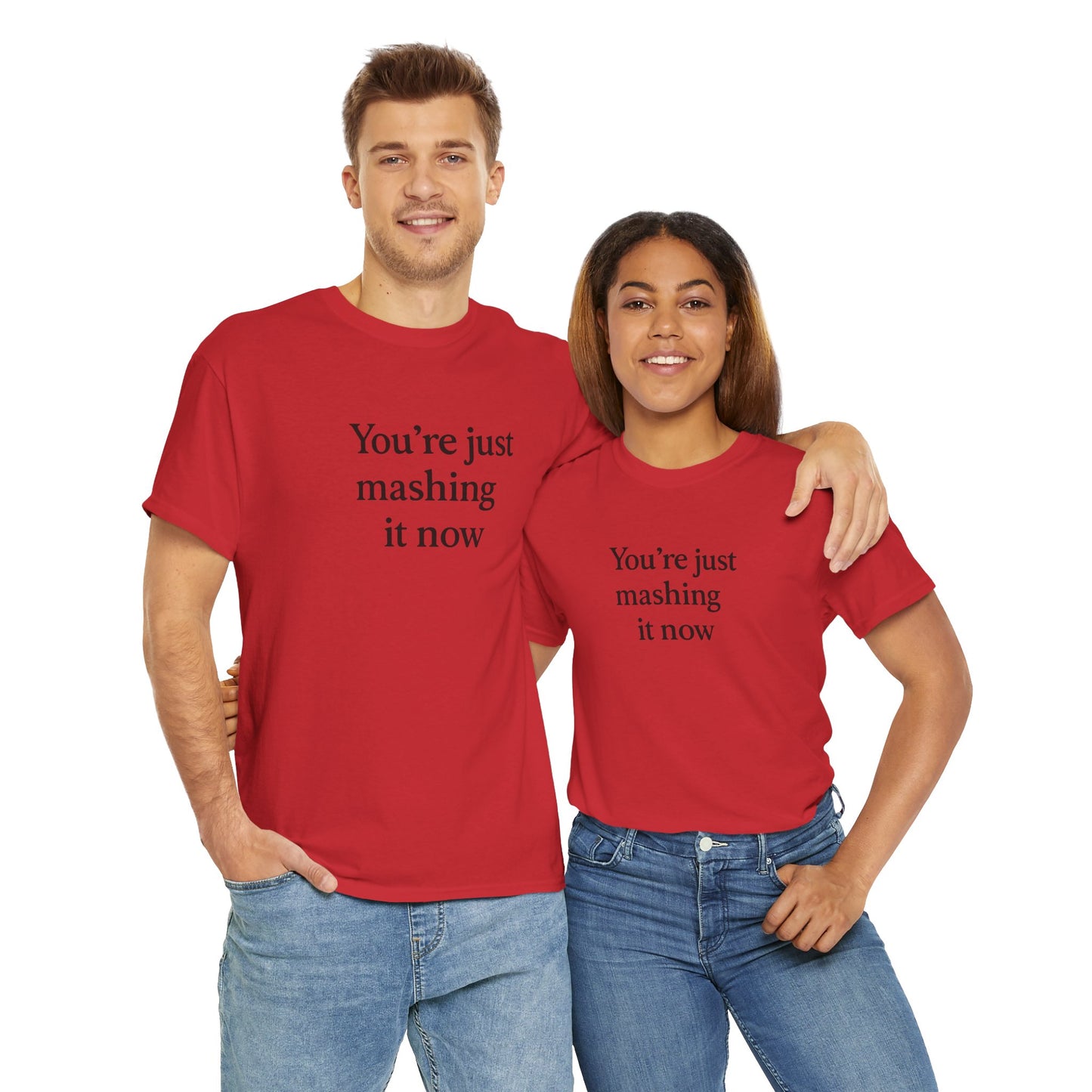 Mashing it Unisex Heavy Cotton Tee -' Graphic T-Shirt