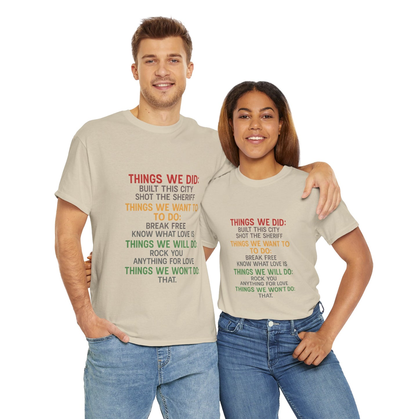 Things we did Unisex Heavy Cotton Tee