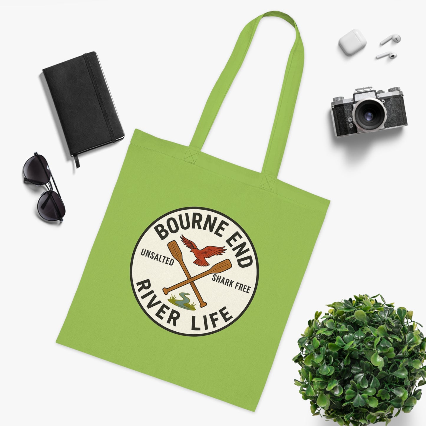 Bourne End River Life Cotton Tote Bag - Unsalted & Shark Free
