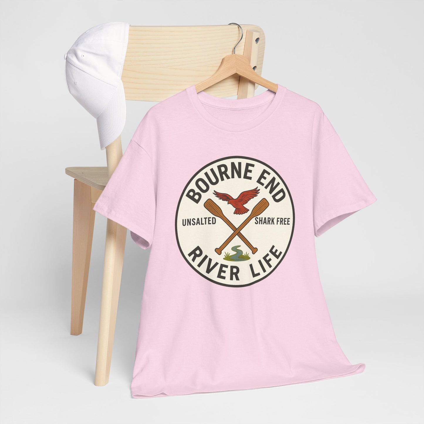 Bourne End River Life Unisex Heavy Cotton Tee - Shark Free Adventure Shirt