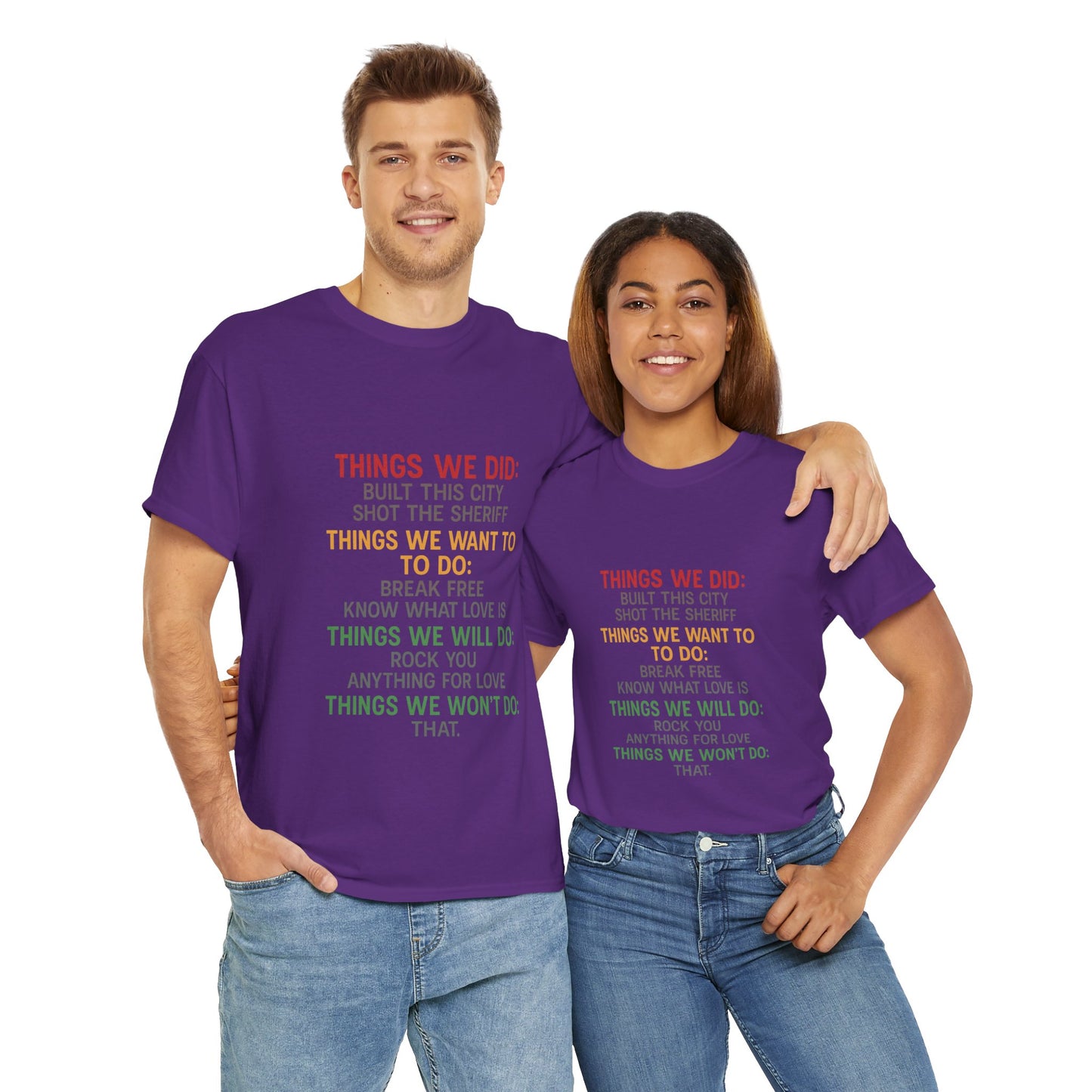 Things we did Unisex Heavy Cotton Tee