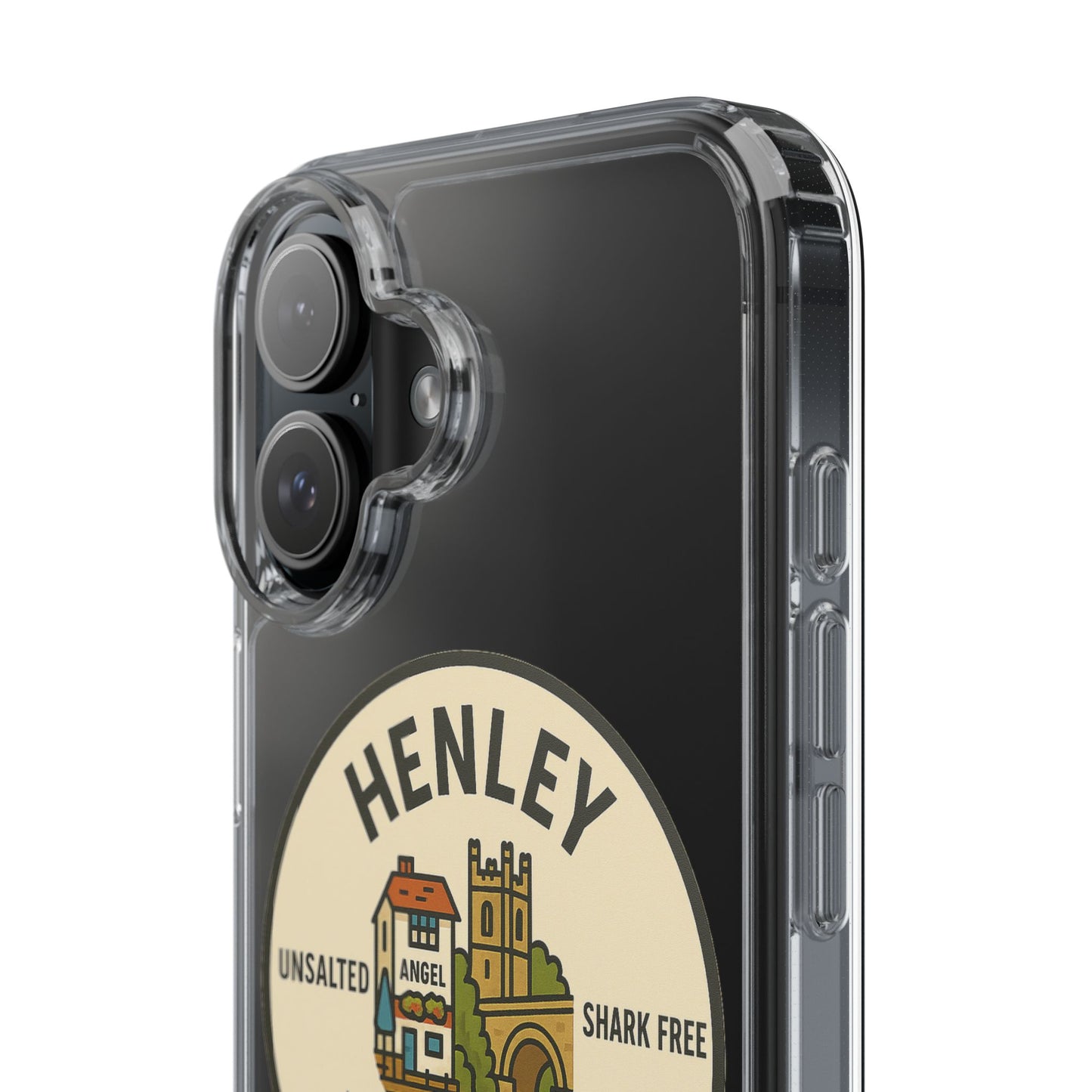 Henley River Life Clear Phone Case - Unsalted & Shark Free Design
