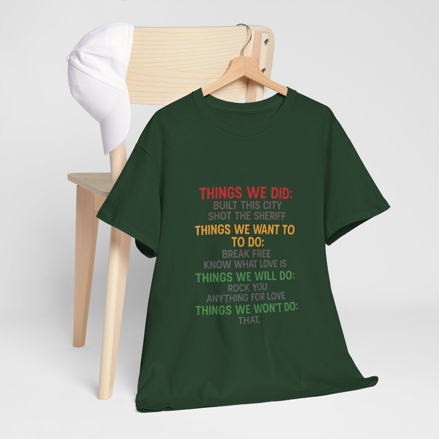 Things we did Unisex Heavy Cotton Tee