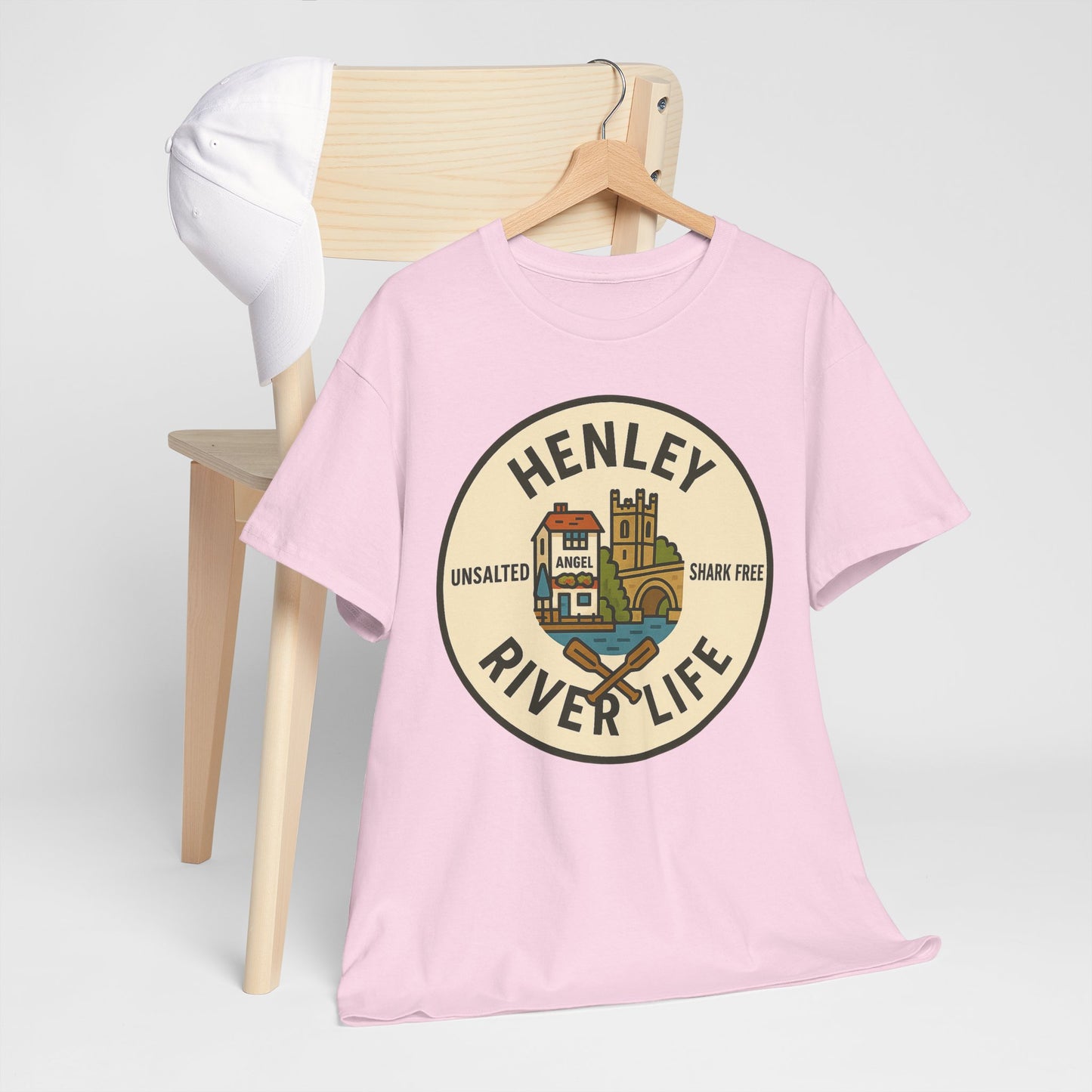 Henley River Life Unisex Heavy Cotton Tee - Shark Free Adventure Shirt