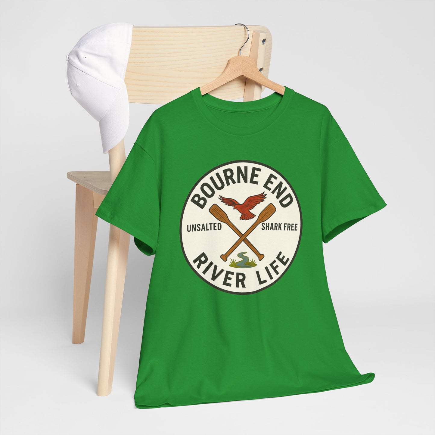 Bourne End River Life Unisex Heavy Cotton Tee - Shark Free Adventure Shirt