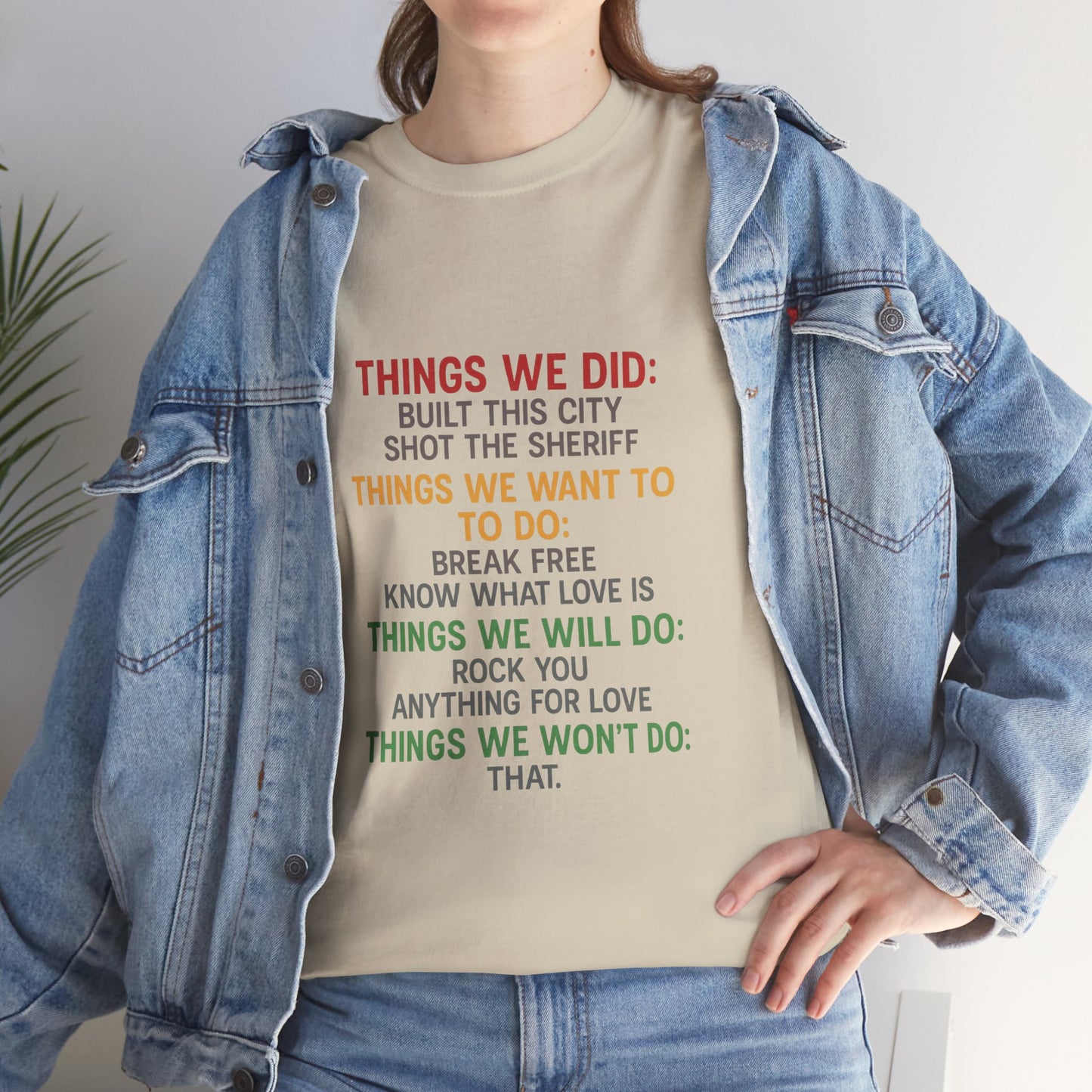 Things we did Unisex Heavy Cotton Tee