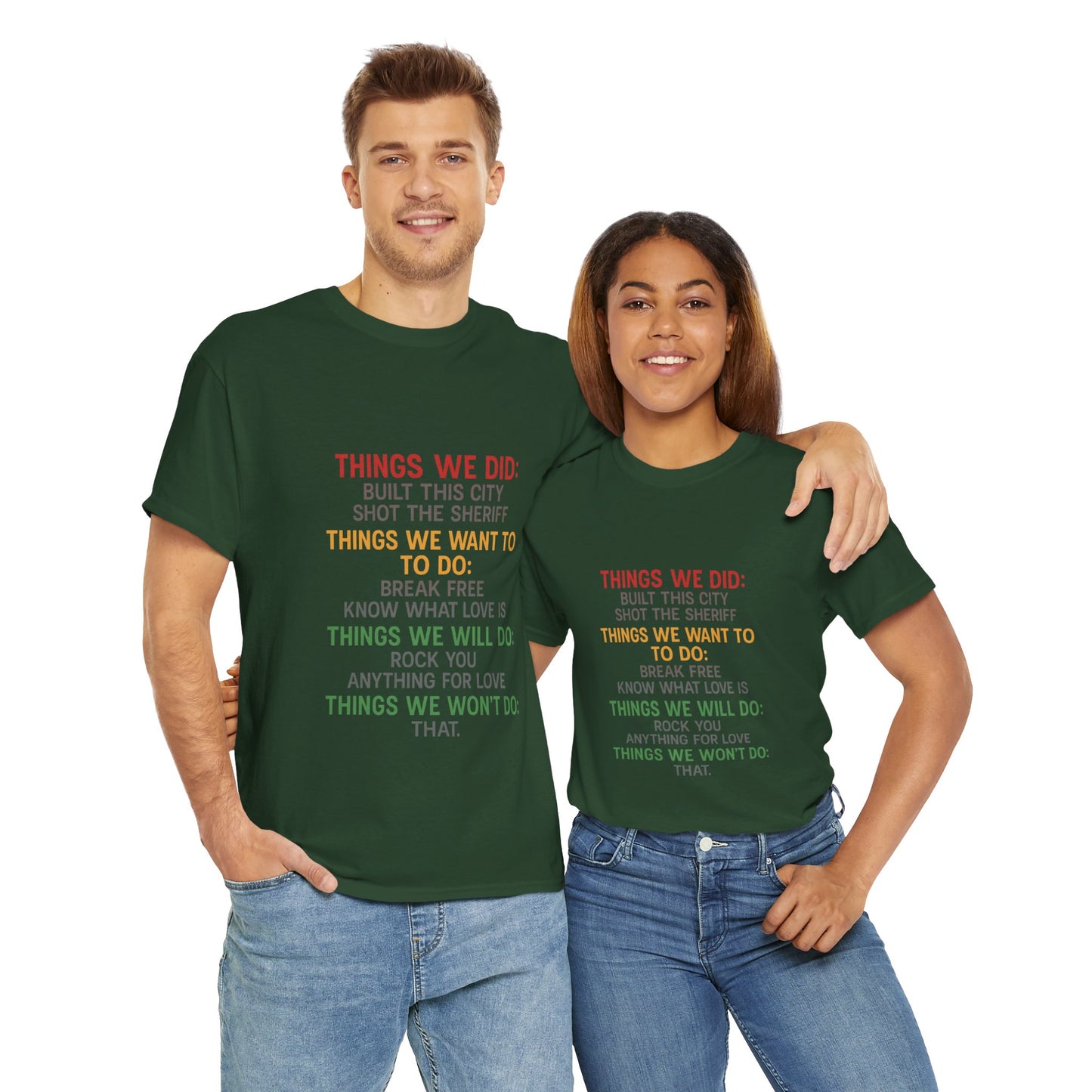 Things we did Unisex Heavy Cotton Tee