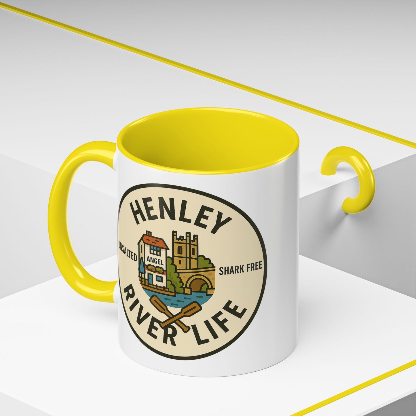 Henley River Life Coffee Mug - 11oz, Unsalted & Shark Free Design