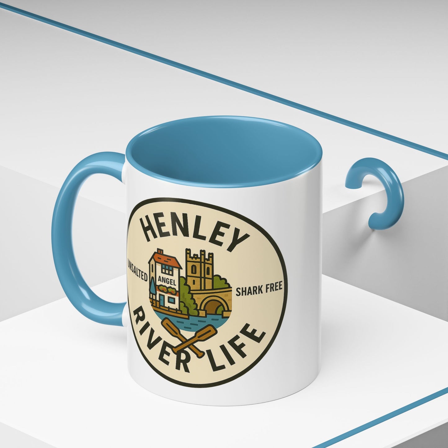 Henley River Life Coffee Mug - 11oz, Unsalted & Shark Free Design