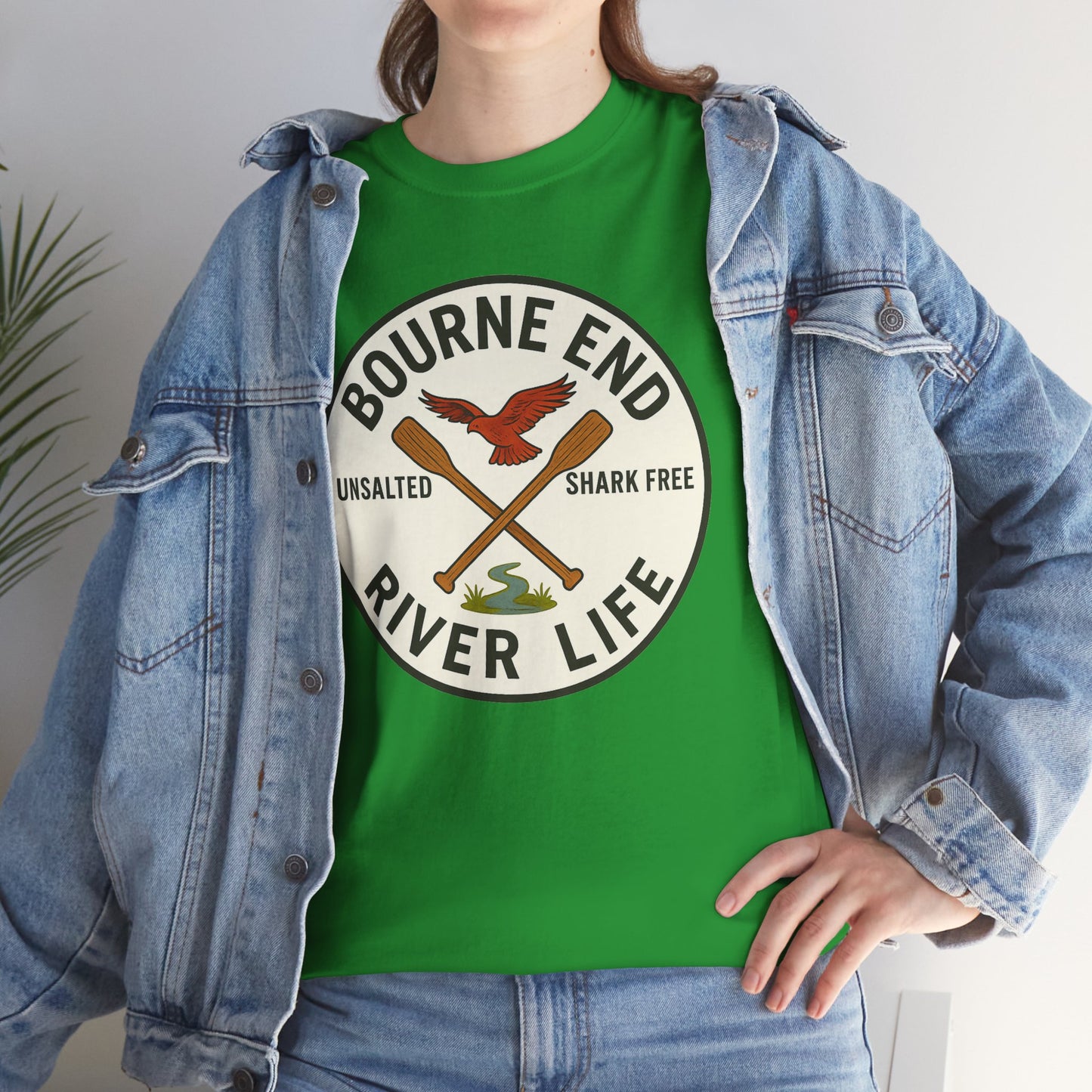 Bourne End River Life Unisex Heavy Cotton Tee - Shark Free Adventure Shirt