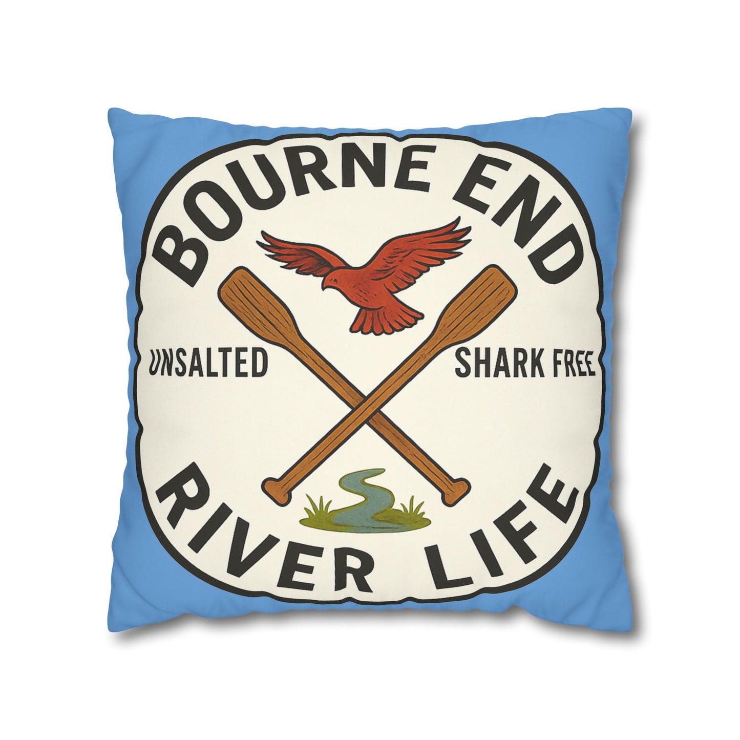 Bourne End River Life Decorative Pillowcase