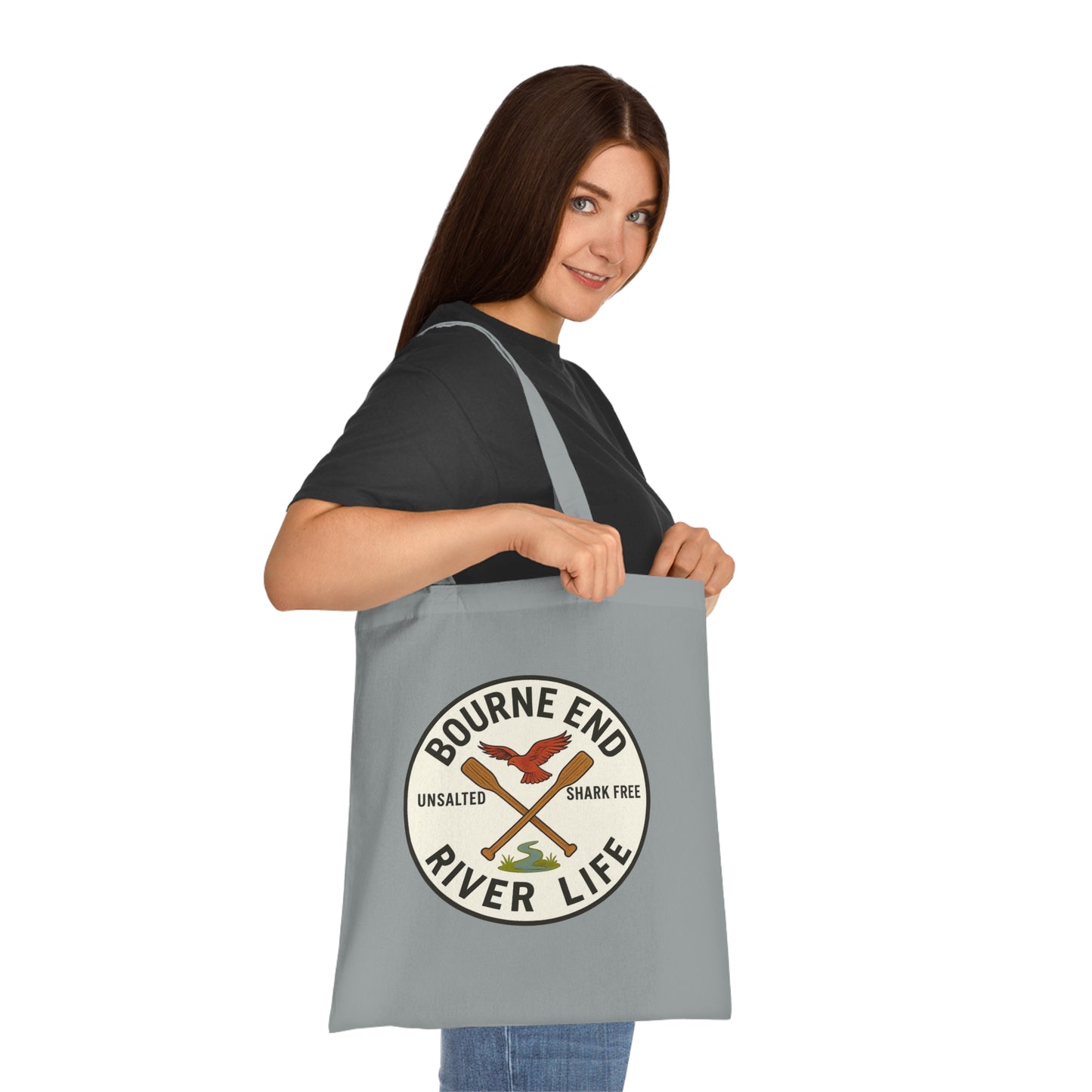 Bourne End River Life Cotton Tote Bag - Unsalted & Shark Free