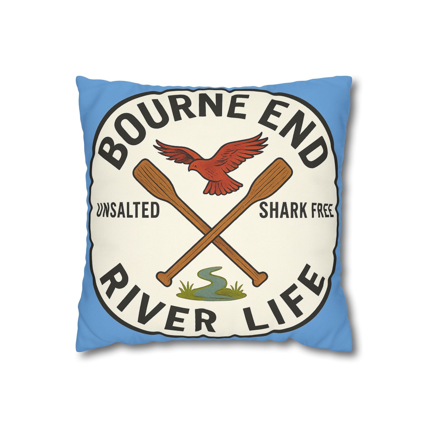 Bourne End River Life Decorative Pillowcase