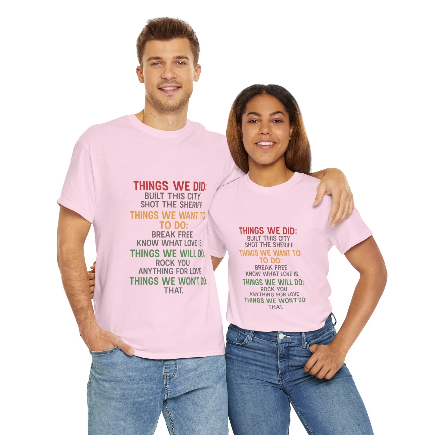 Things we did Unisex Heavy Cotton Tee