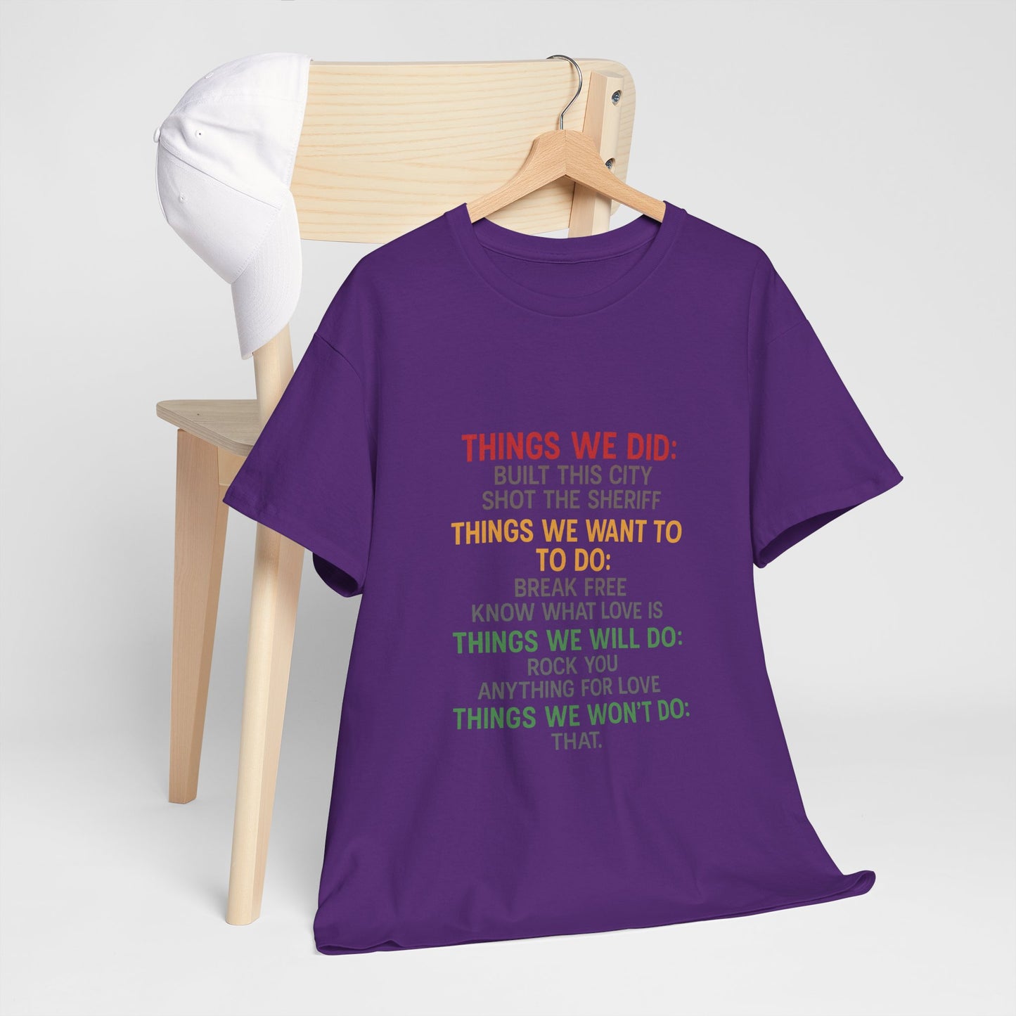 Things we did Unisex Heavy Cotton Tee