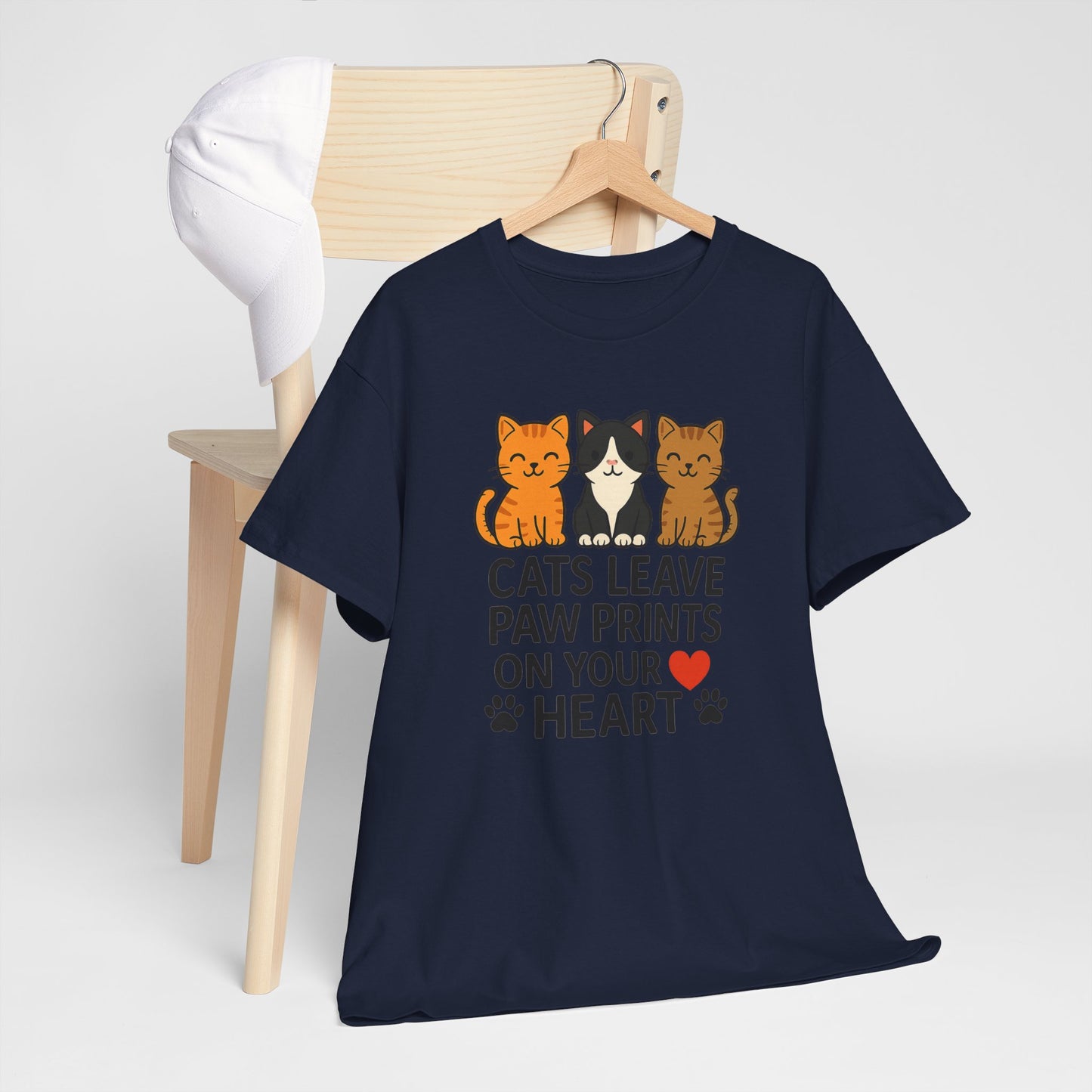 Cats Paw prints Unisex Heavy Cotton Tee -
