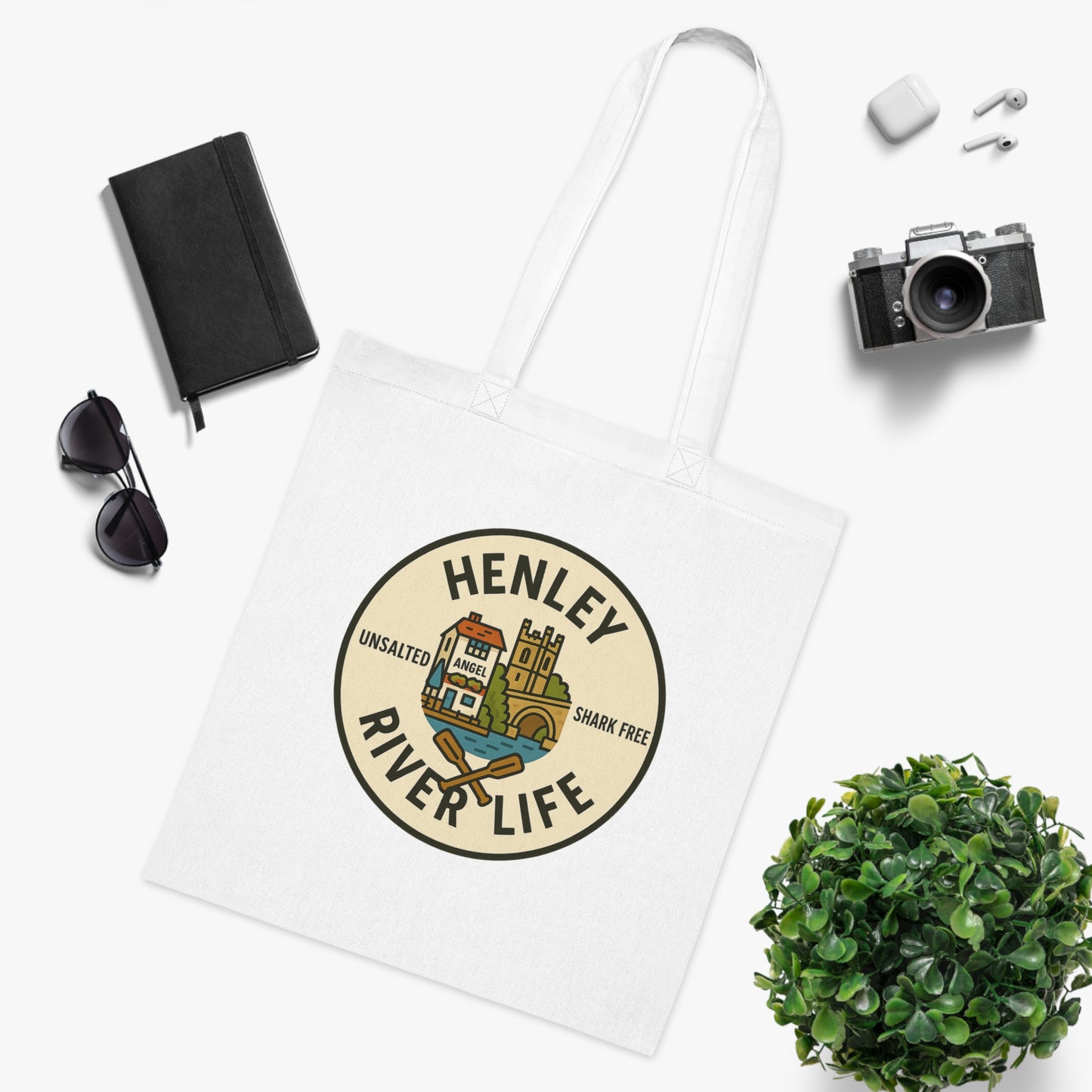 Henley River Life Cotton Tote Bag - Unsalted & Shark Free