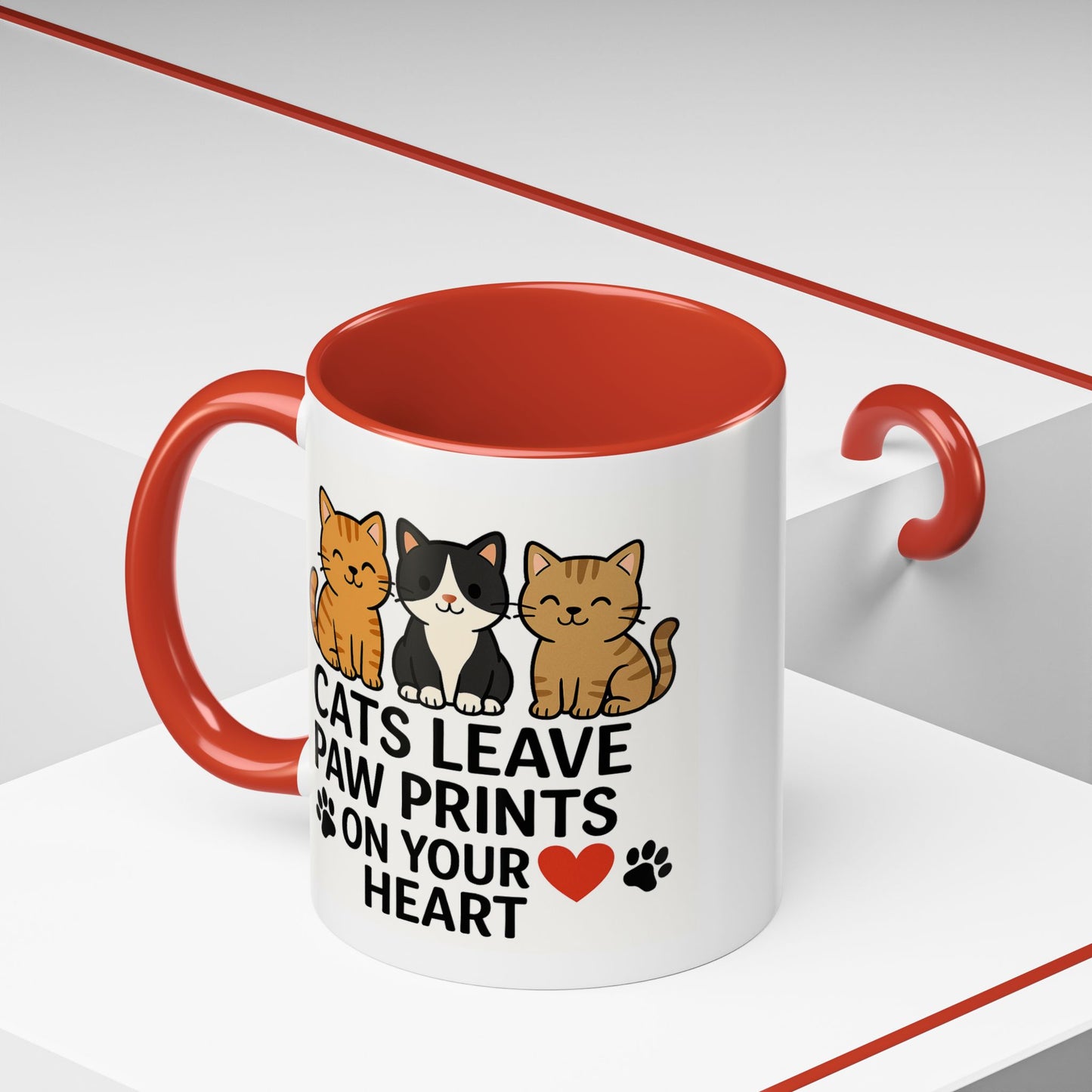 Cat Paw Prints Coffee Mug - 11oz,